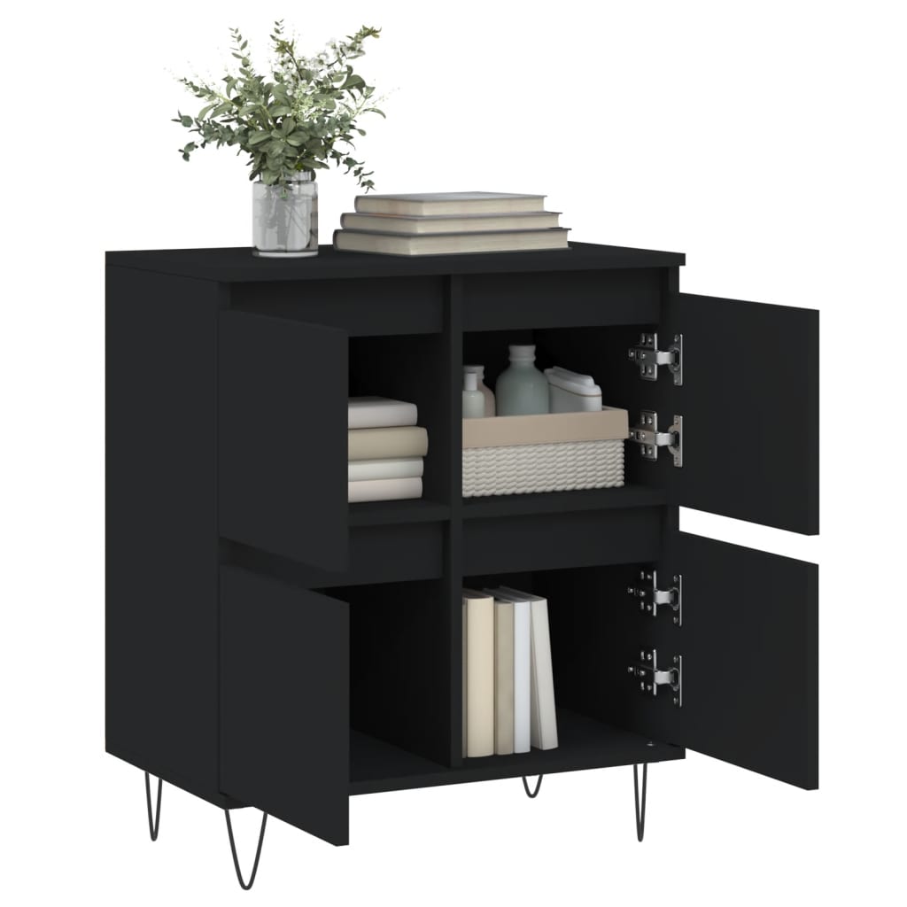 Sideboard Schwarz 60x35x70 cm Holzwerkstoff