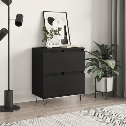 Sideboard Schwarz 60x35x70 cm Holzwerkstoff