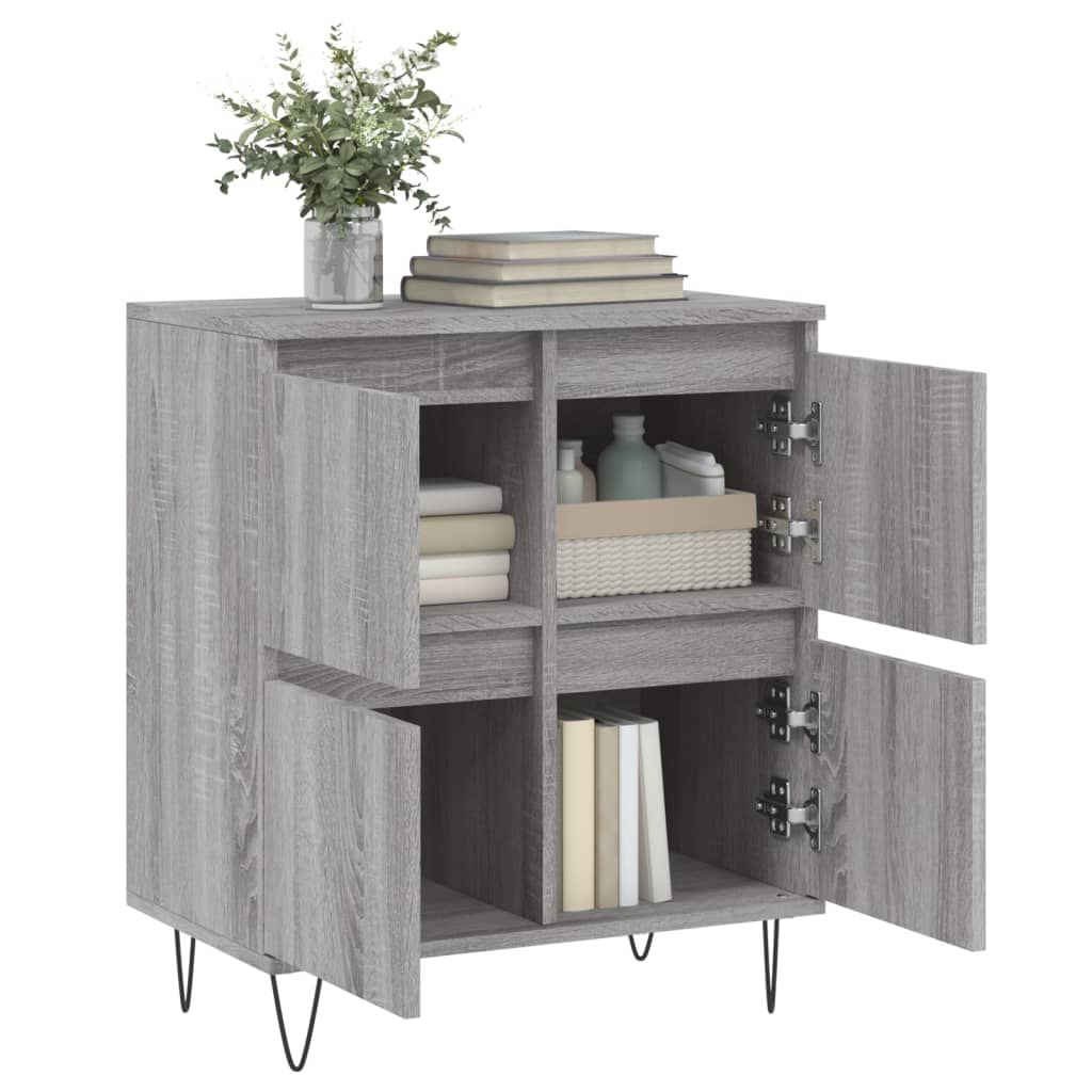 Sideboard Grau Sonoma 60x35x70 cm Holzwerkstoff