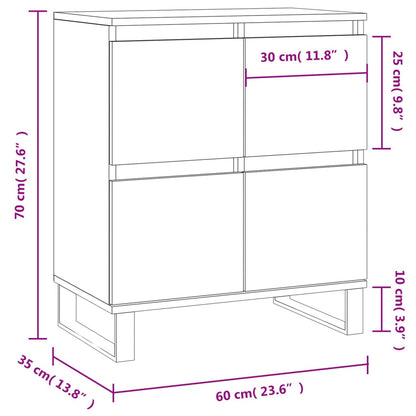 Sideboard Weiß 60x35x70 cm Holzwerkstoff