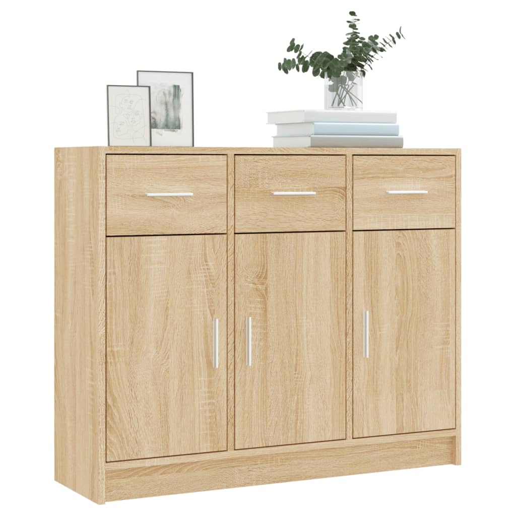 Sideboard Sonoma-Eiche 91x28x75 cm Holzwerkstoff