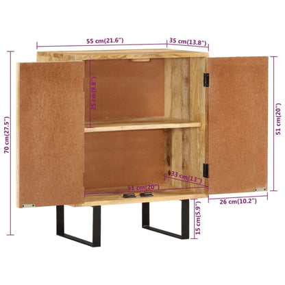 Sideboard mit 2 Türen 55x35x70 cm Massivholz Mango