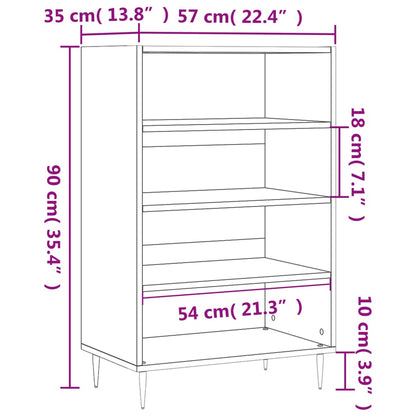 Sideboard Weiß 57x35x90 cm