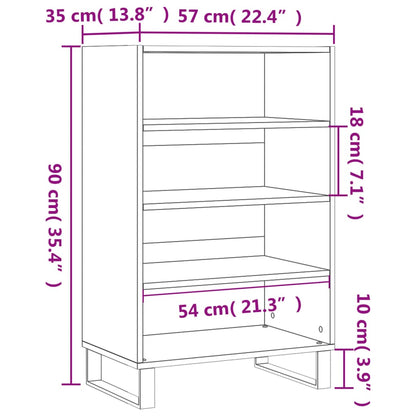 Sideboard Sonoma-Eiche 57x35x90 cm Holzwerkstoff