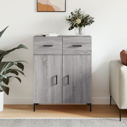 Sideboard Grau Sonoma 69,5x34x90 cm Holzwerkstoff