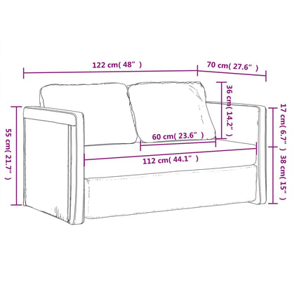 Bodensofa mit Schlaffunktion Blau 122x204x55 cm Samt