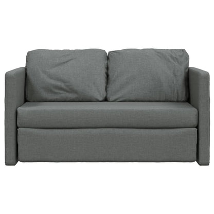 Bodensofa mit Schlaffunktion Dunkelgrau 112x174x55 cm Stoff