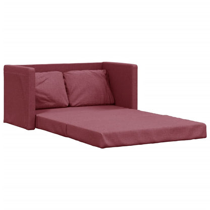 Bodensofa mit Schlaffunktion Weinrot 112x174x55 cm Stoff