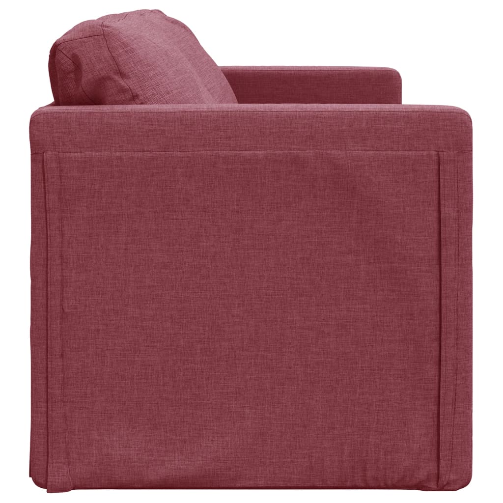 Bodensofa mit Schlaffunktion Weinrot 112x174x55 cm Stoff