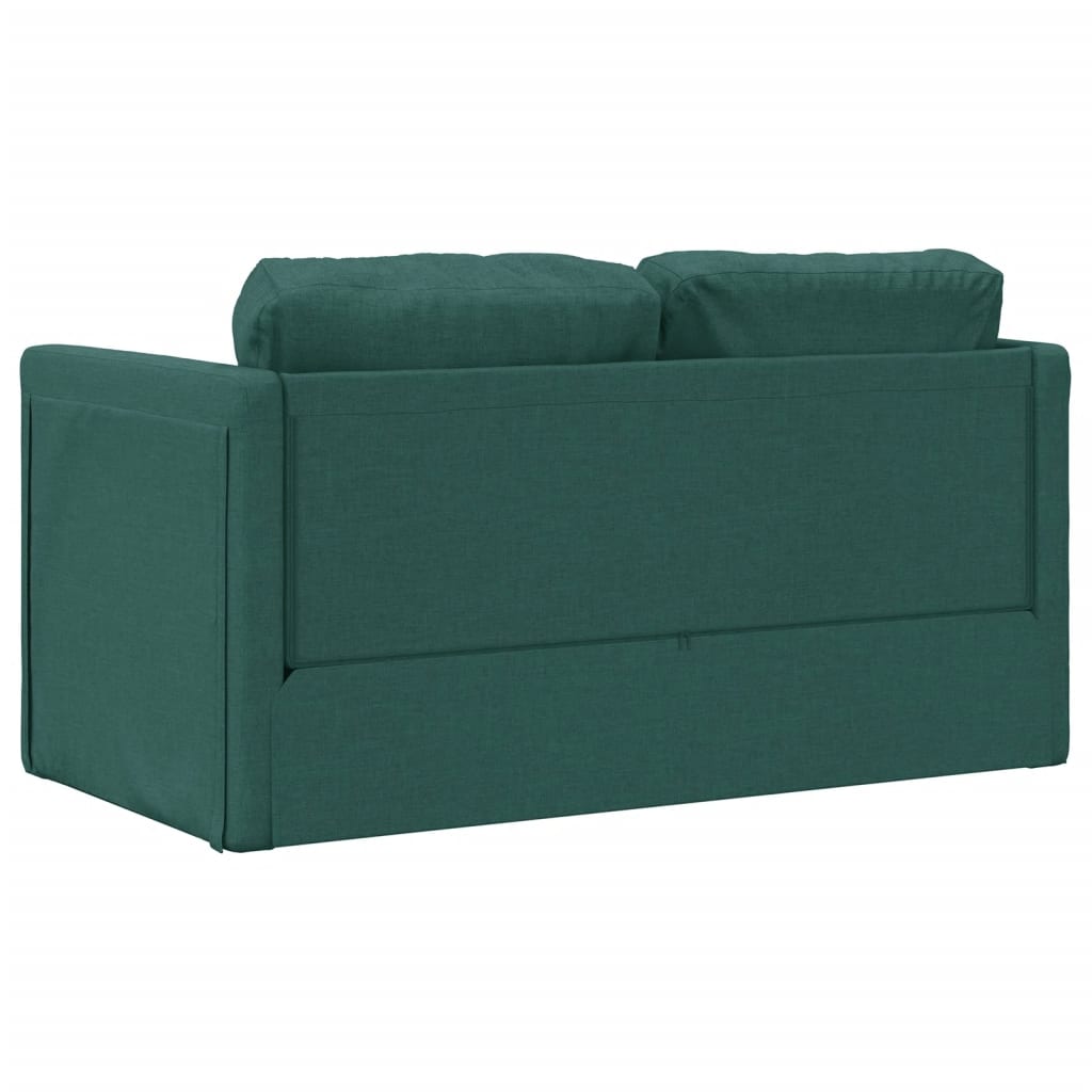 Bodensofa mit Schlaffunktion Dunkelgrün 112x174x55 cm Stoff