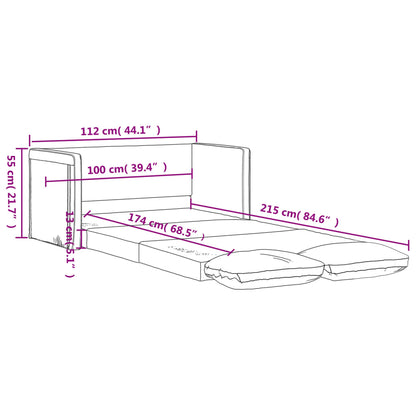 Bodensofa mit Schlaffunktion Dunkelgrün 112x174x55 cm Stoff