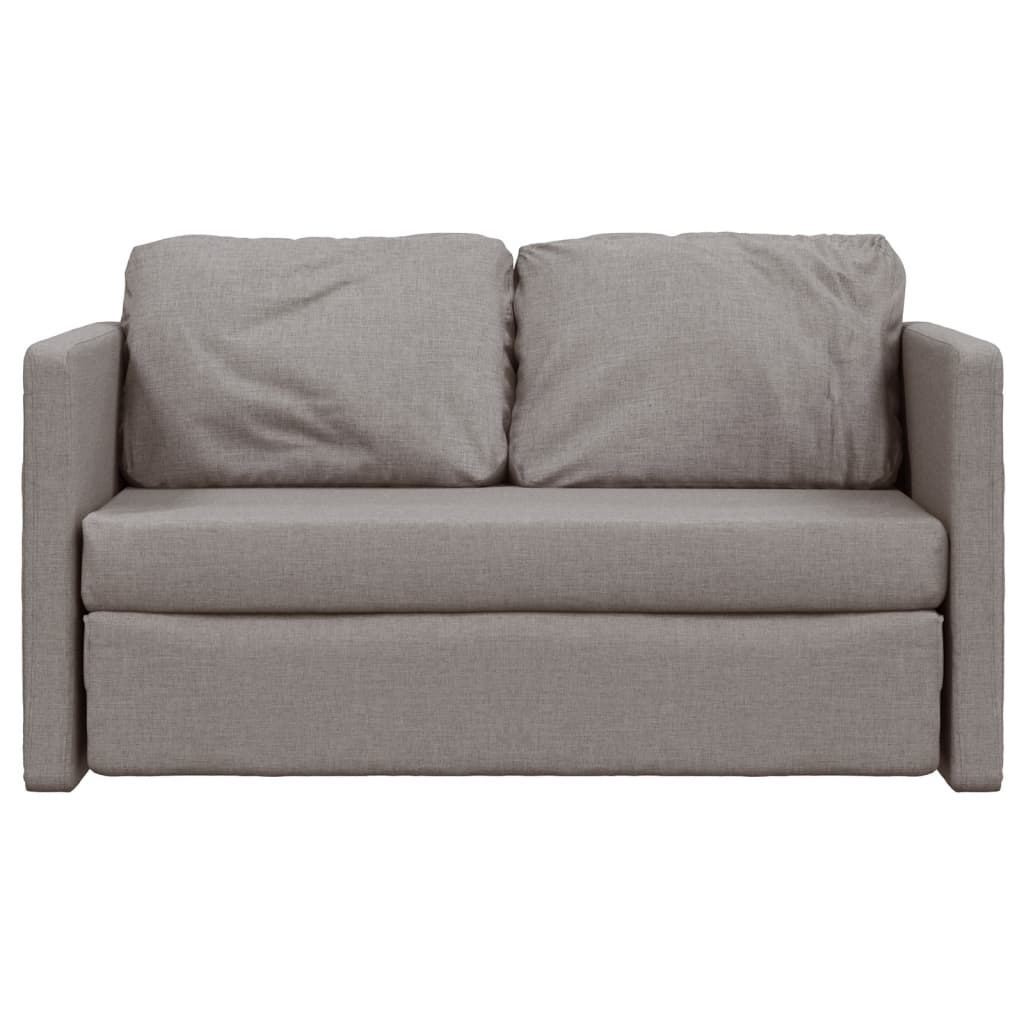 Bodensofa mit Schlaffunktion Taupe 112x174x55 cm Stoff