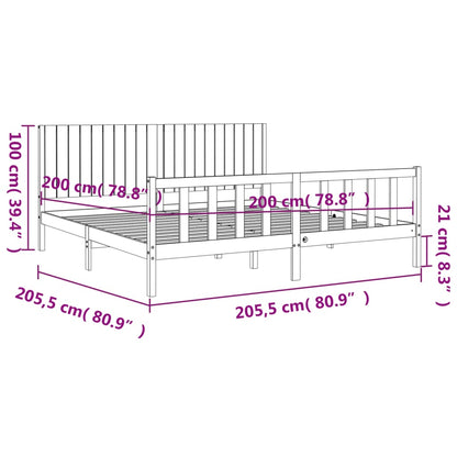 Massivholzbett ohne Matratze 200x200 cm Kiefer