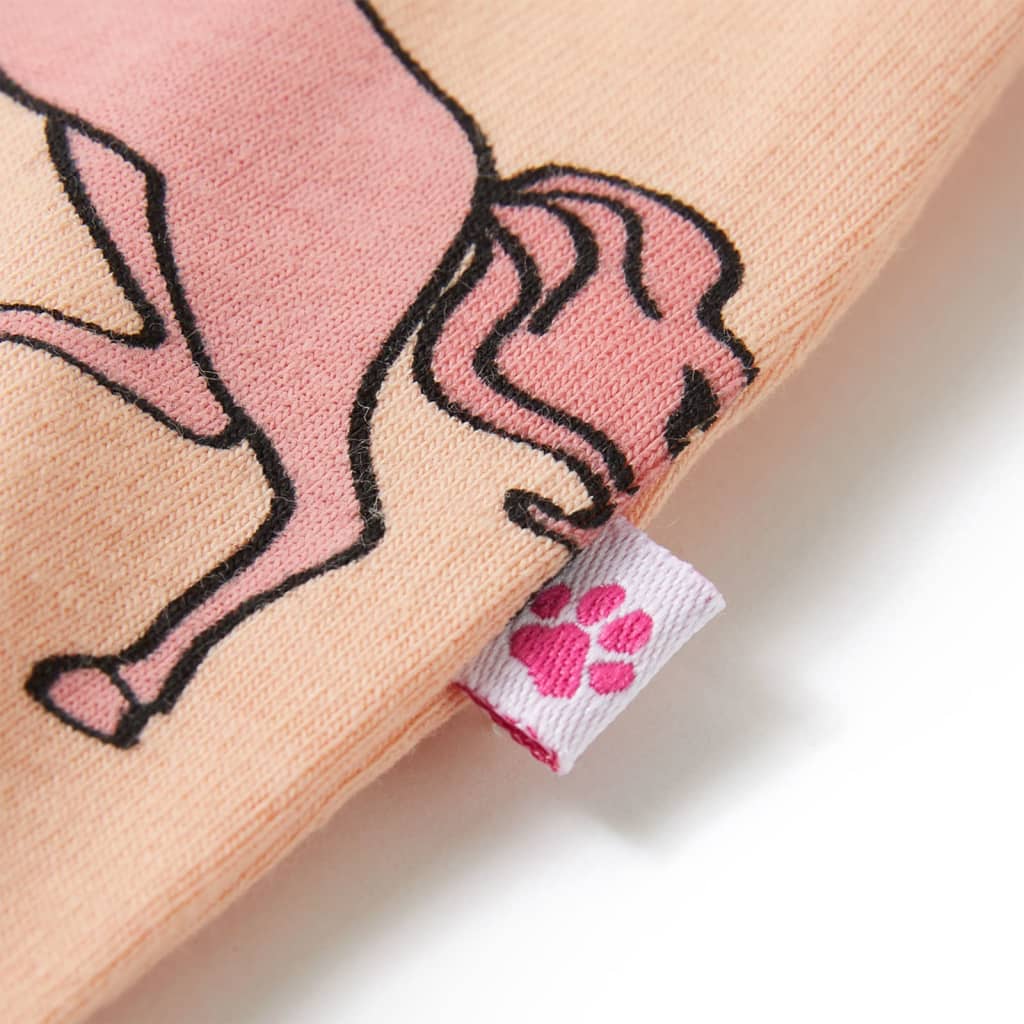 Kinderpyjama mit Kurzen Ärmeln Hellorange 116