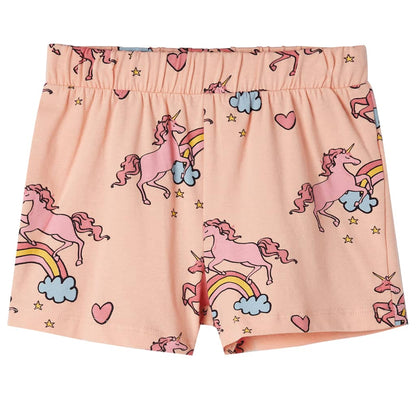 Kinderpyjama mit Kurzen Ärmeln Hellorange 116