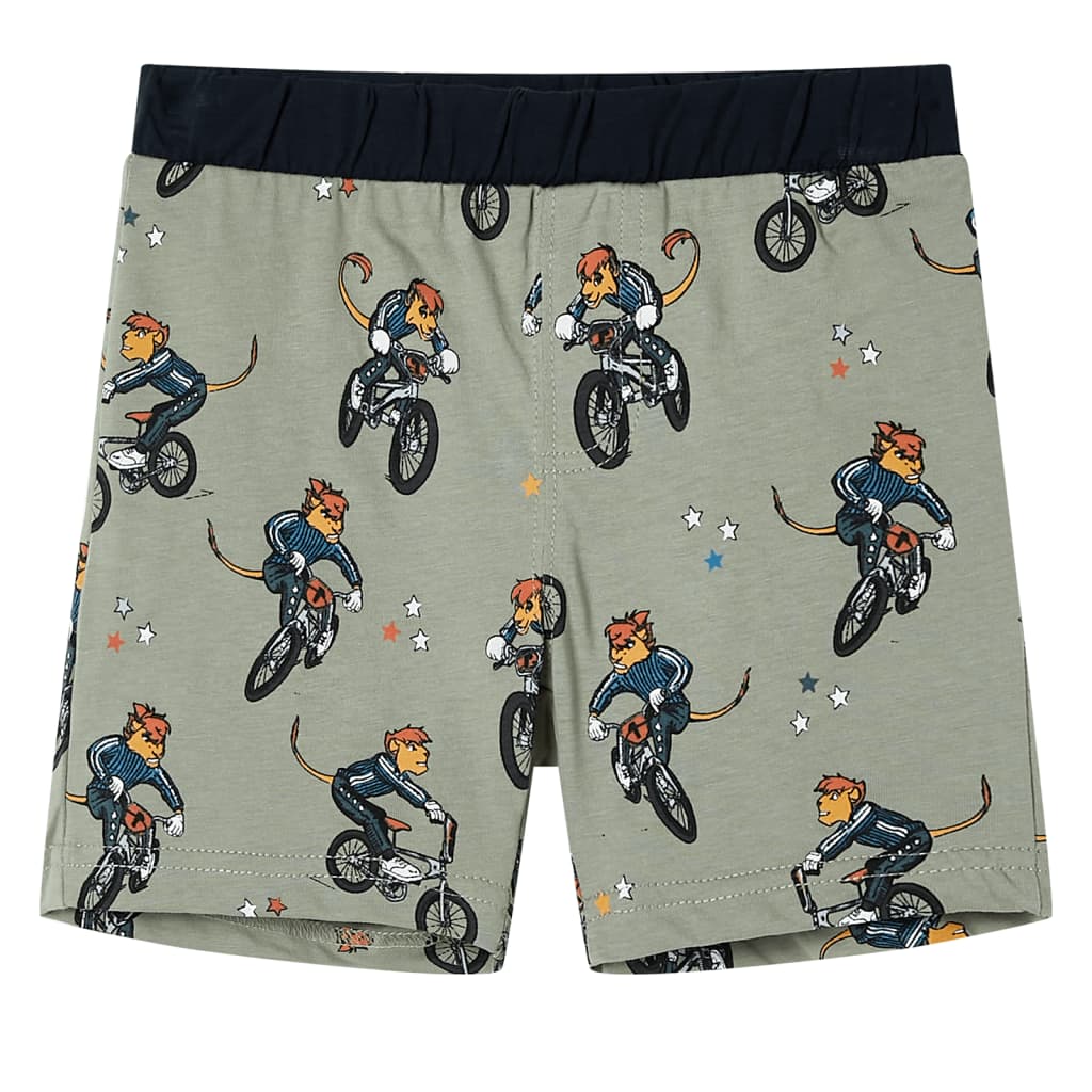 Kinderpyjama mit Kurzen Ärmeln Hellkhaki 104