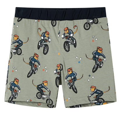 Kinderpyjama mit Kurzen Ärmeln Hellkhaki 104