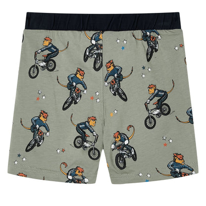 Kinderpyjama mit Kurzen Ärmeln Hellkhaki 104