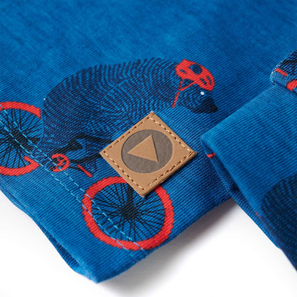 Kinderpyjama mit Langen Ärmeln Petrolblau 104