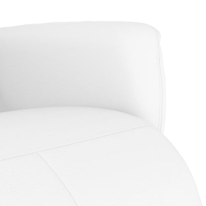 Relaxsessel mit Fußteil Weiß Kunstleder