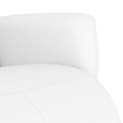 Relaxsessel mit Fußteil Weiß Kunstleder