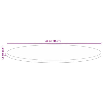 Tischplatte Ø 40x1,5 cm Rund Altholz Massiv