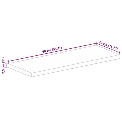 Tischplatte 90x40x2,5 cm Rechteckig Altholz Massiv