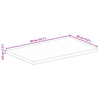 Tischplatte 40x20x3,8 cm Rechteckig Altholz Massiv