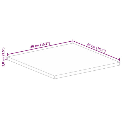 Tischplatte 40x40x3,8 cm Quadratisch Altholz Massiv