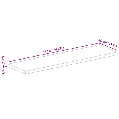 Tischplatte 110x40x3,8 cm Rechteckig Altholz Massiv