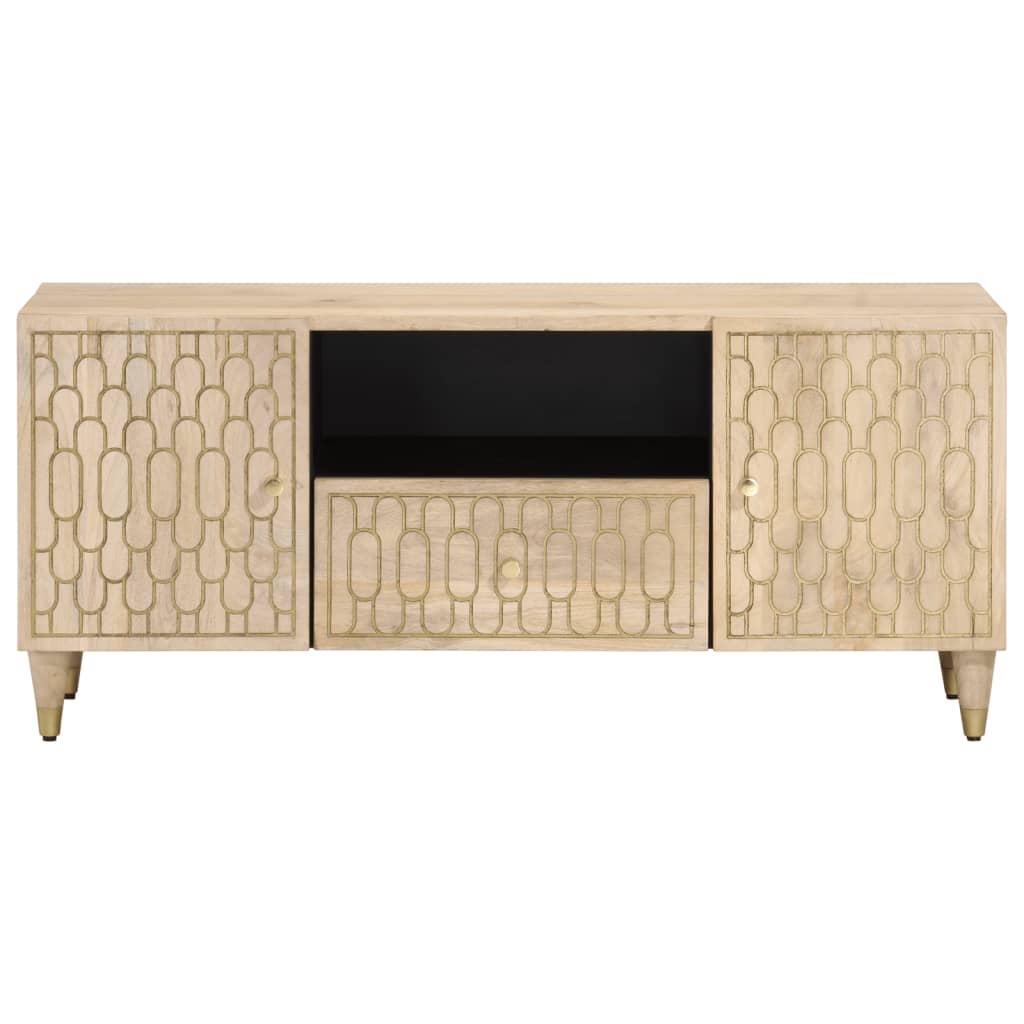 TV-Schrank 105x33x46 cm Massivholz Mango