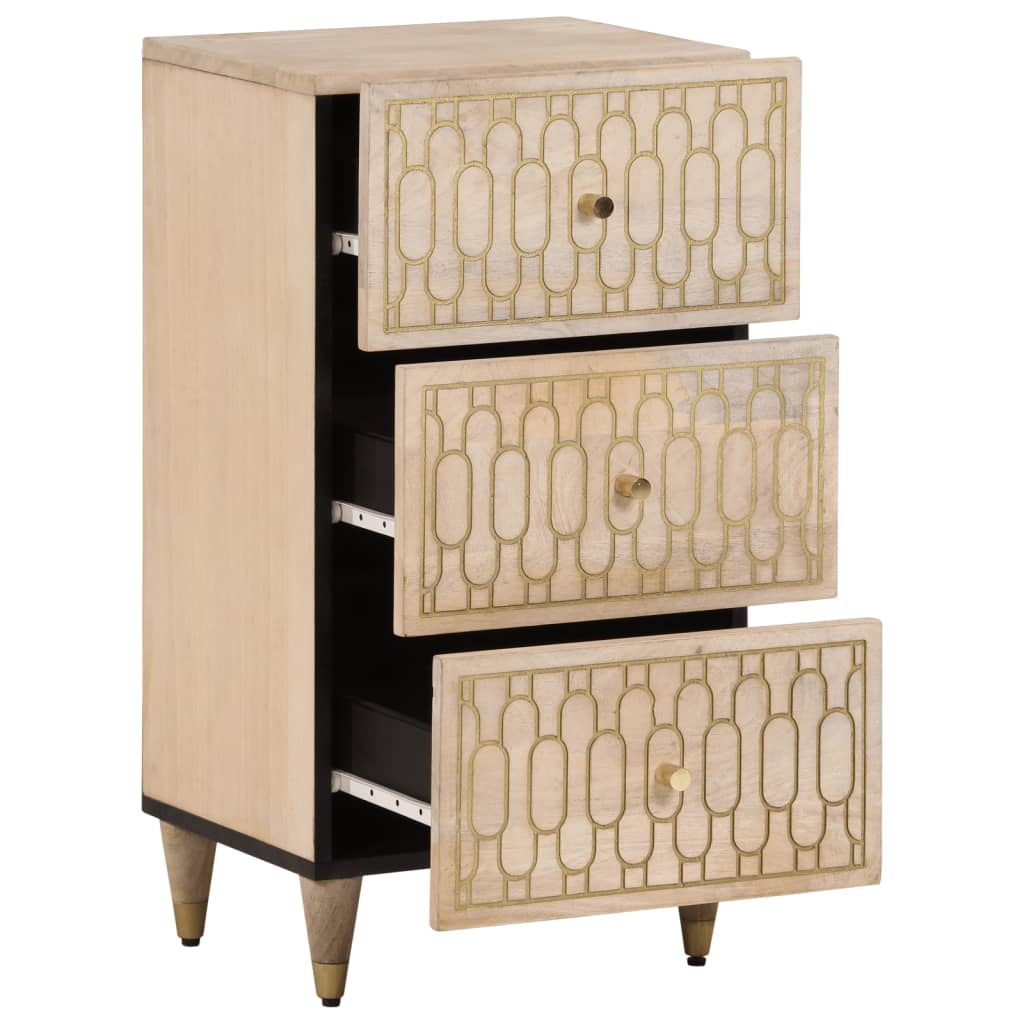 Beistellschrank 40x33x75 cm Massivholz Mango