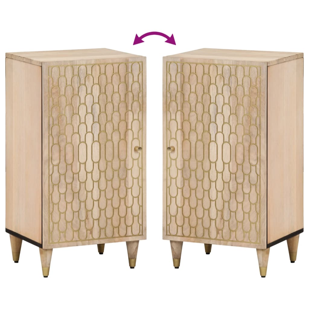 Beistellschrank 40x33x75 cm Massivholz Mango