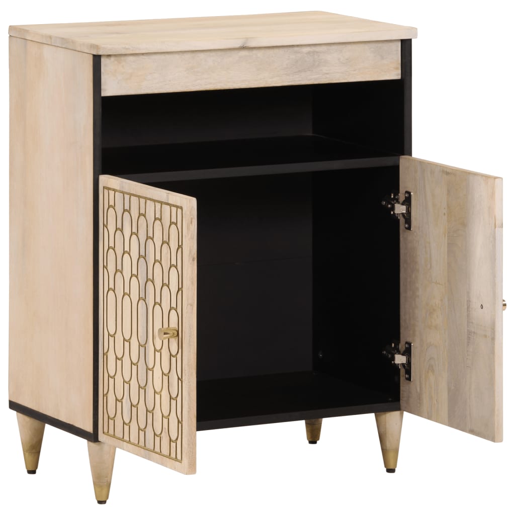 Beistellschrank 60x33x75 cm Massivholz Mango