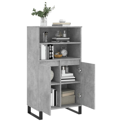 Highboard Betongrau 60x36x110 cm Holzwerkstoff