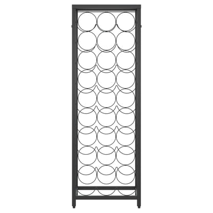 Weinregal für 27 Flaschen Schwarz 34x18x100 cm Schmiedeeisen