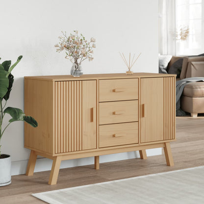 Sideboard OLDEN Braun 114x43x73,5 cm Massivholz Kiefer