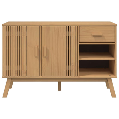 Sideboard OLDEN Braun 114x43x73,5 cm Massivholz Kiefer