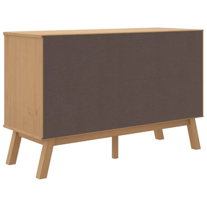 Sideboard OLDEN Weiß und Braun 114x43x73,5 cm Massivholz Kiefer