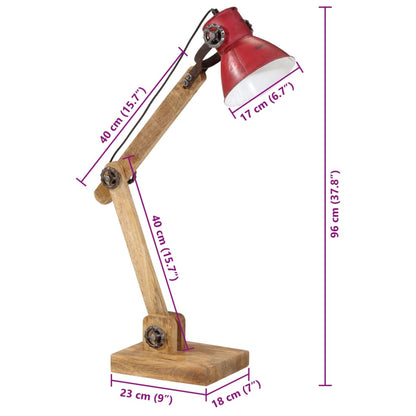 Schreibtischlampe 25 W Rot 23x18x96 cm E27