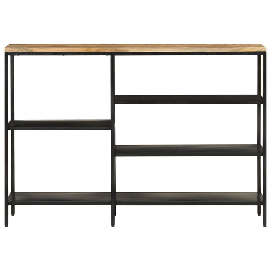 Konsolentisch 110x30x75 cm Raues Massivholz Mango und Eisen