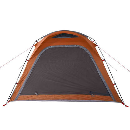 Campingzelt 4 Personen Grau und Orange Quick Release Wasserfest