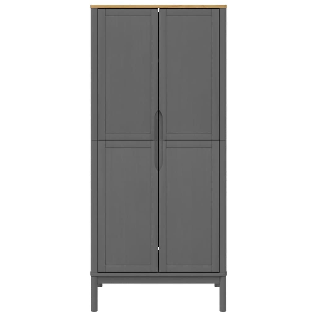 Kleiderschrank FLORO Grau 77x53x171 cm Massivholz Kiefer