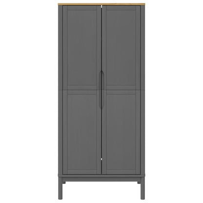 Kleiderschrank FLORO Grau 77x53x171 cm Massivholz Kiefer