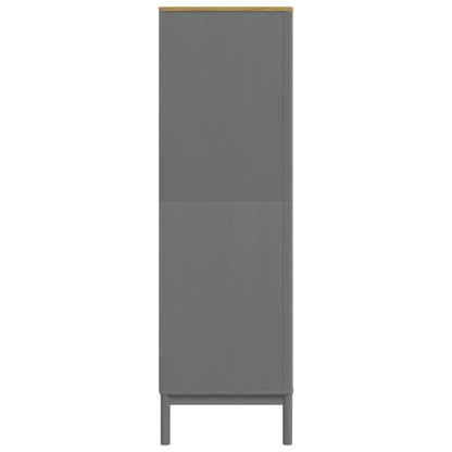 Kleiderschrank FLORO Grau 77x53x171 cm Massivholz Kiefer