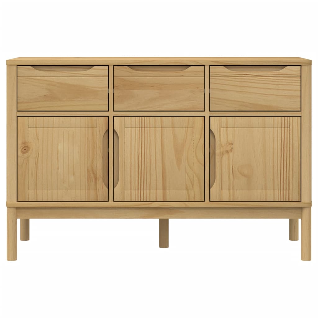 Sideboard FLORO Wachsbraun 114x43x74 cm Massivholz Kiefer