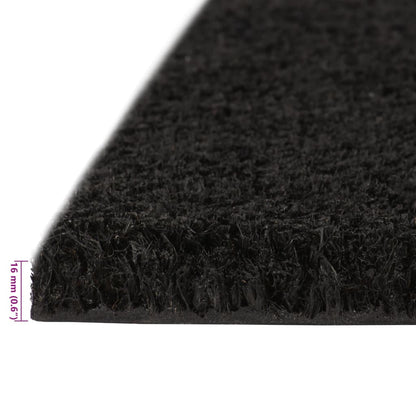 Fußmatte Schwarz 100x300 cm Kokosfaser Getuftet