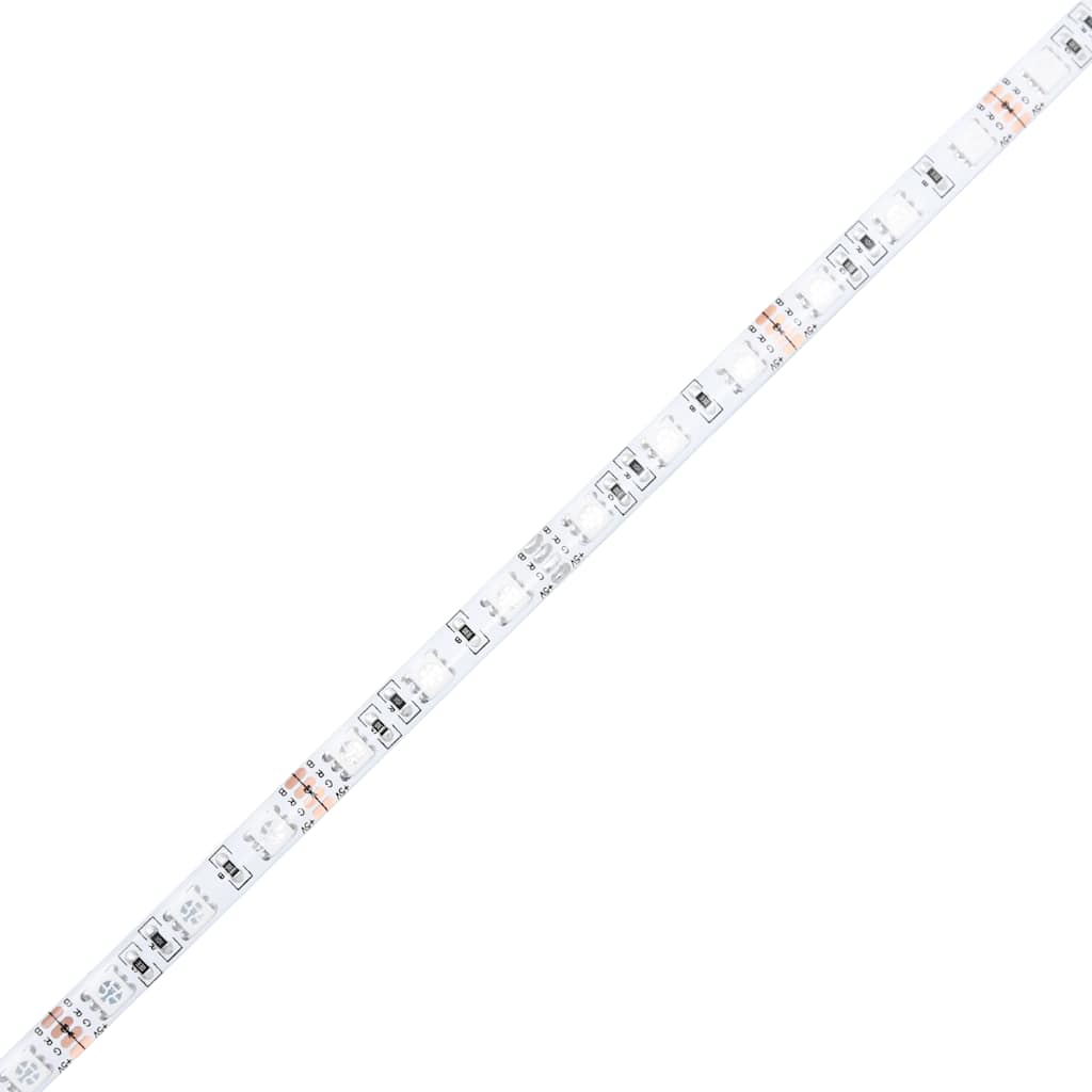 Bettgestell mit Kopfteil LED-Beleuchtung Räuchereiche 120x190cm