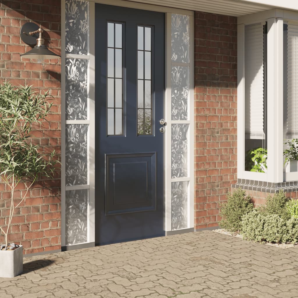 Fensterfolien 4 Stk. Matt Blumenmuster PVC