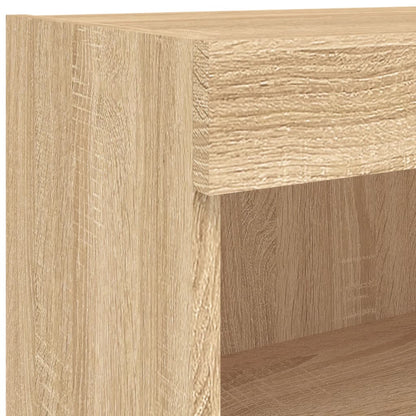 TV-Schrank mit LED-Leuchten Sonoma-Eiche 80x30x30 cm